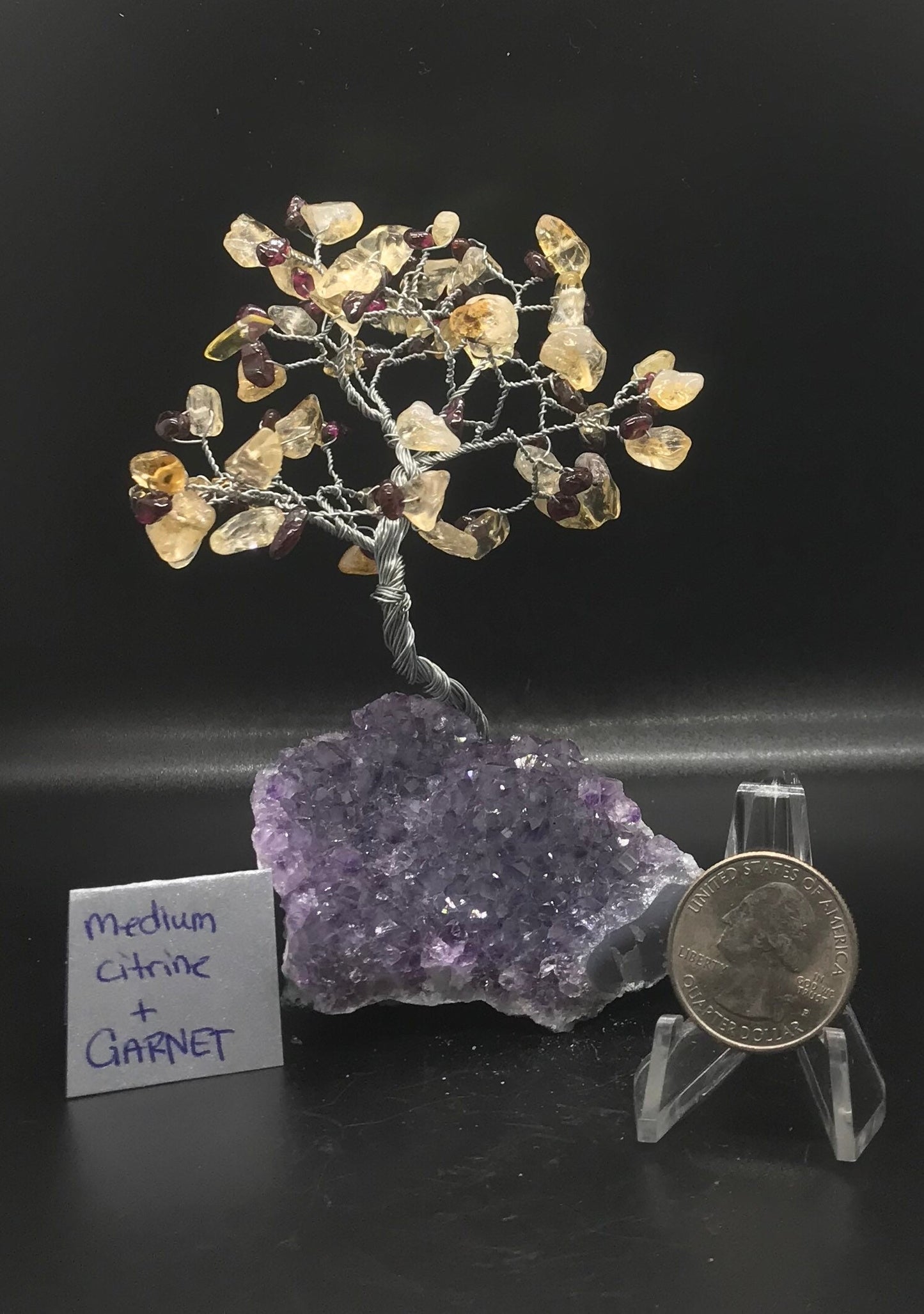 Citrine and Garnet Tree of Life