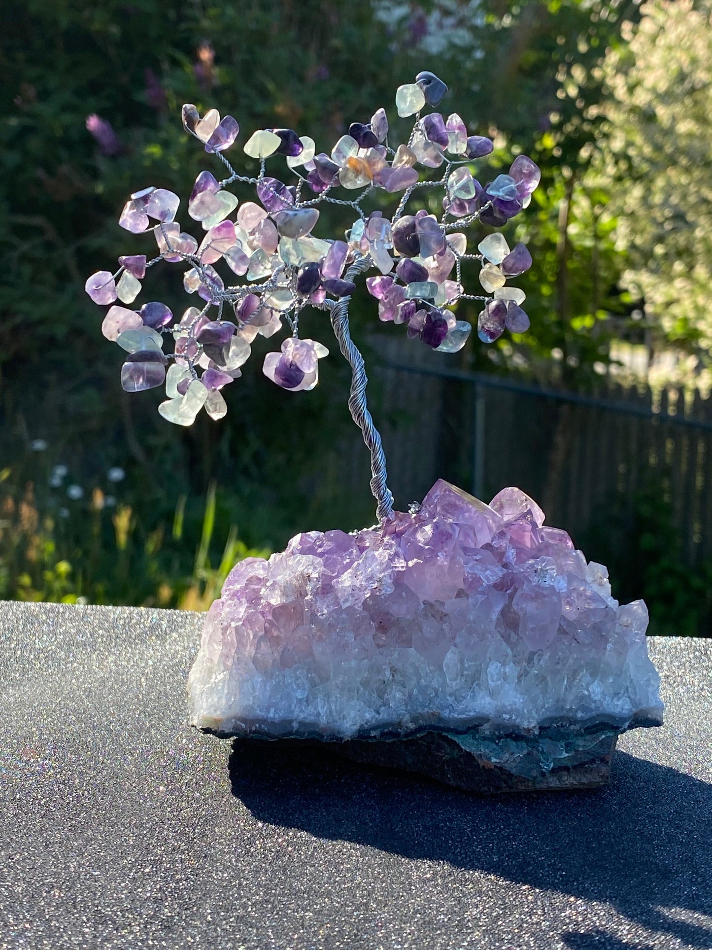 Fluorite Tree of Life, Crystal Tree, Wire Bonsai