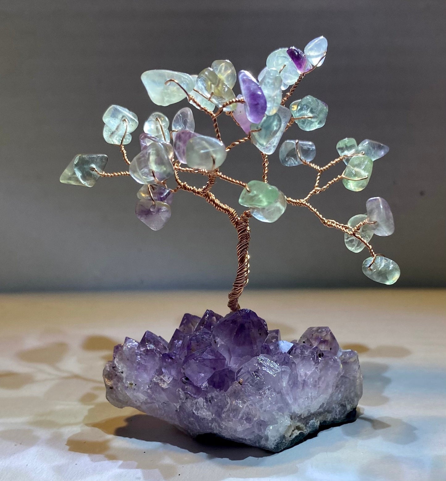 Mini Fluorite tree,gemstone tree of life, crystal home decor Mother's Day