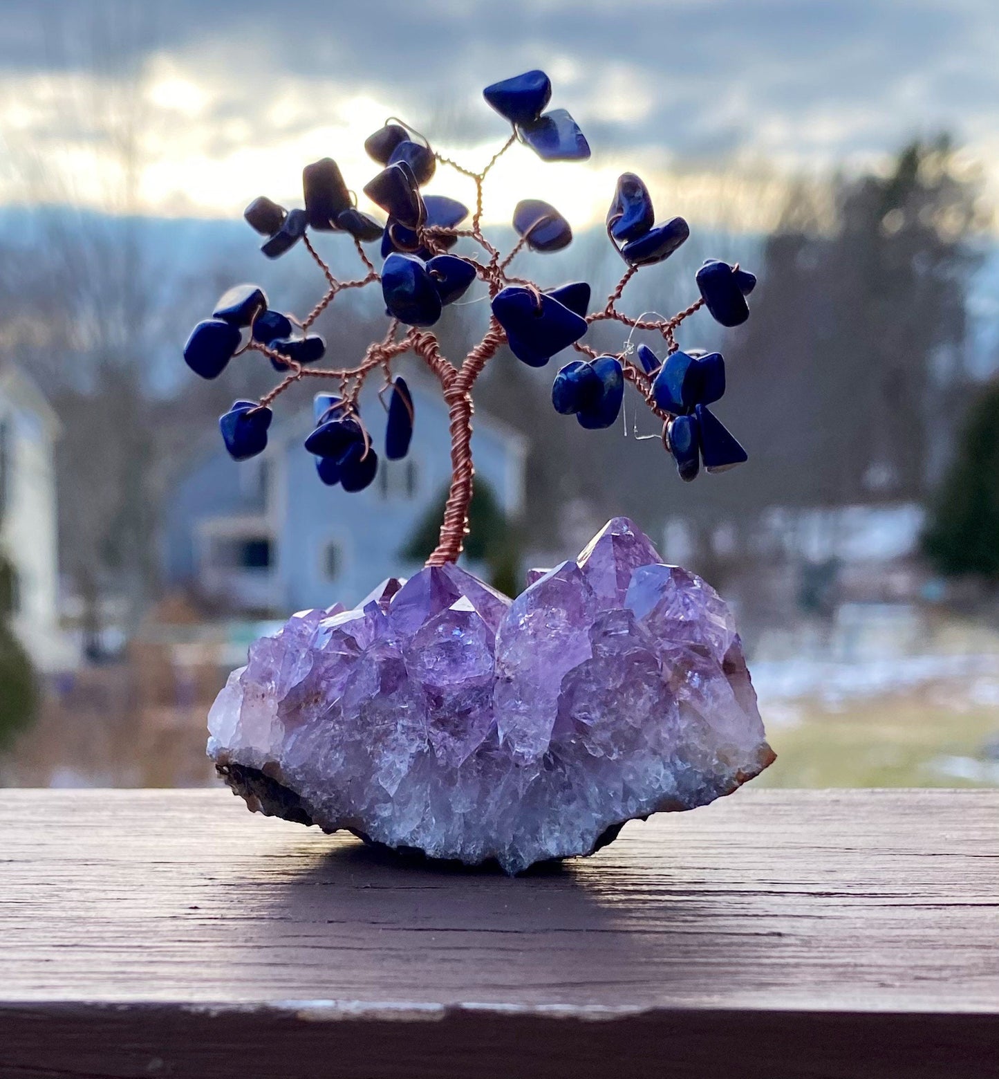 Mini lapis lazuli bonsai, Mother's Day, reiki, crystal gift